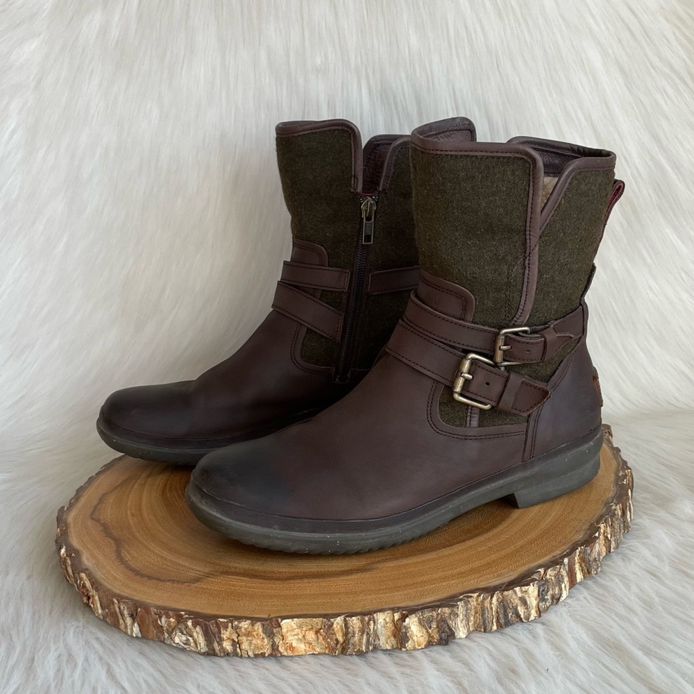 UGG side zip waterproof leather boots - Picture 2 of 9